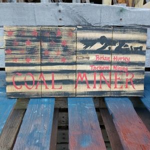 Custom Wood Signs, Coal Miner, Creativity Free